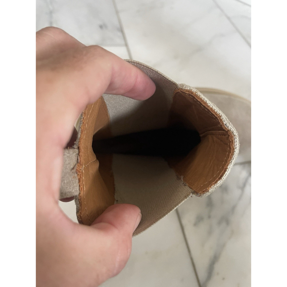 Michele Lopriore Women’s Euro 37 US 6.5 Light Tan Suede Lug Sole Combat Boot - Picture 7 of 12